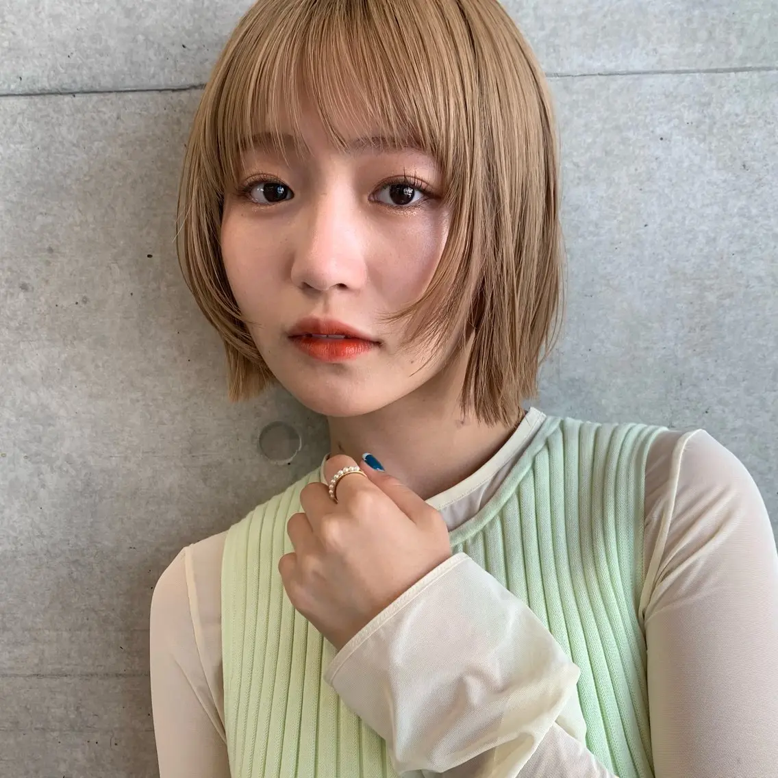 ミディアム ボブレイヤー ボブ レイヤーカット カット ヘアカラー トリートメント オシャレ髪✔️ 店長オオキアキヒロのヘアスタイル