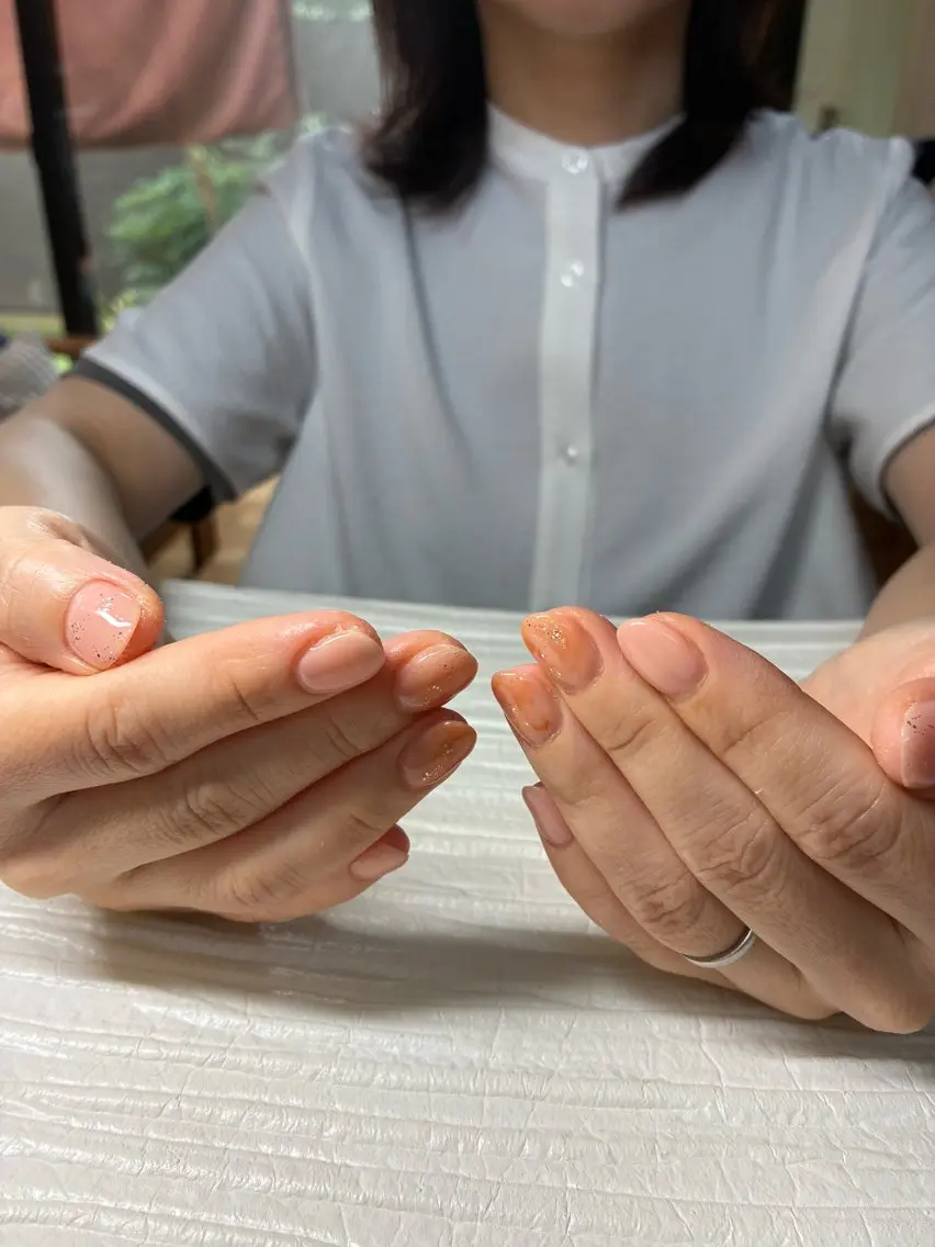 ネイル ラメ(グリッター) ワンカラーネイル ハンドネイル ouchi. de.nailのネイルデザイン