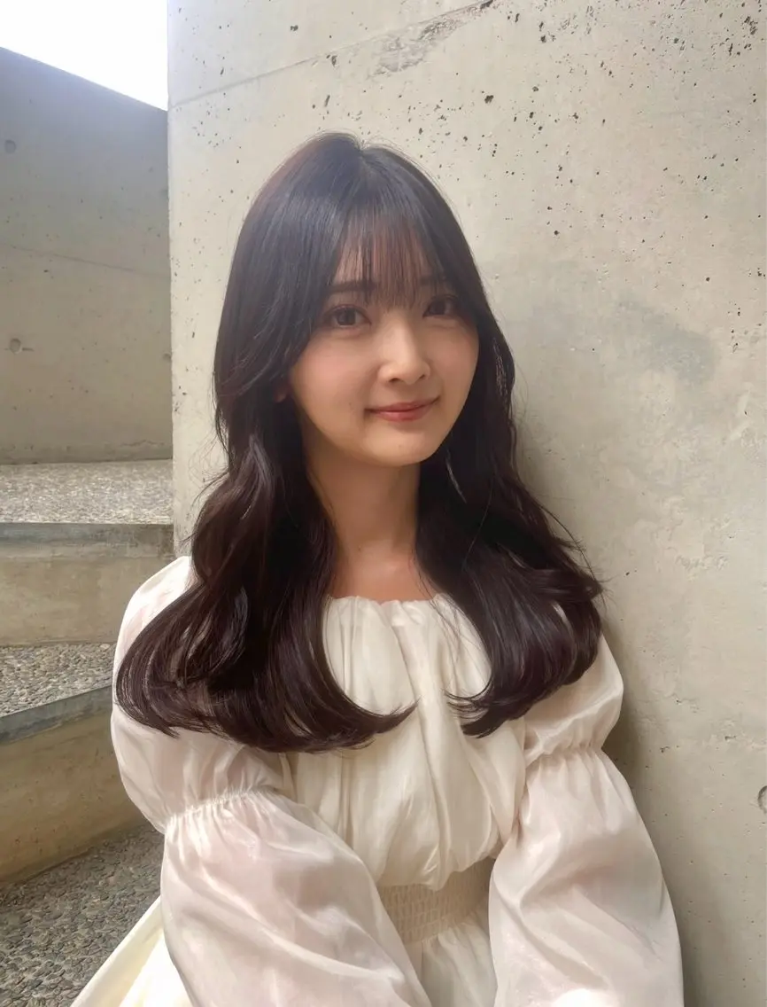 ロング くびれヘア 韓国風ヘア 韓国ヘア/パーマ スタイル　北川玲聖のヘアスタイル