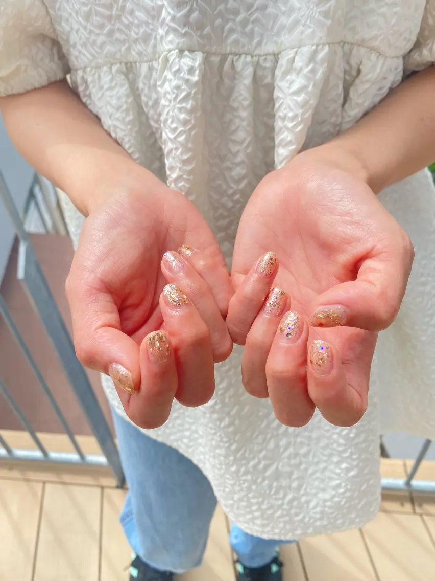 ネイル ラメ(グリッター) ワンカラーネイル 25nail Erikaのネイルデザイン