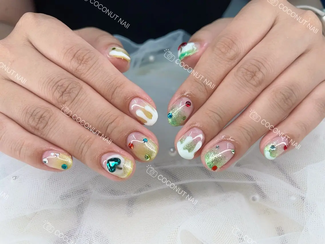 ネイル ハンドネイル 神田 ココナッツのネイルデザイン