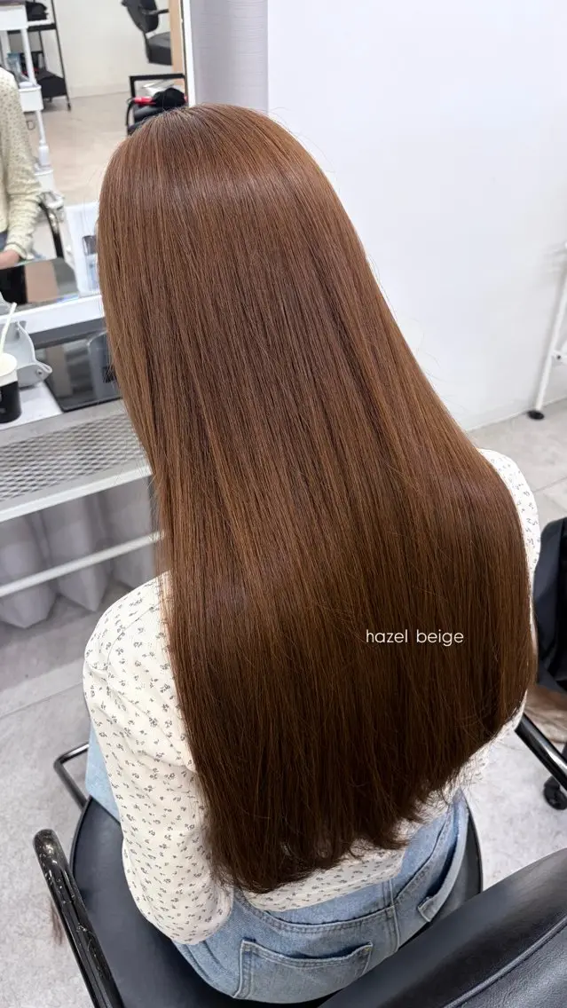 ロング カラー ベージュカラー トリートメント ヘアカラー うる艶レイヤー透明感 カラー/gima🌱のヘアスタイル