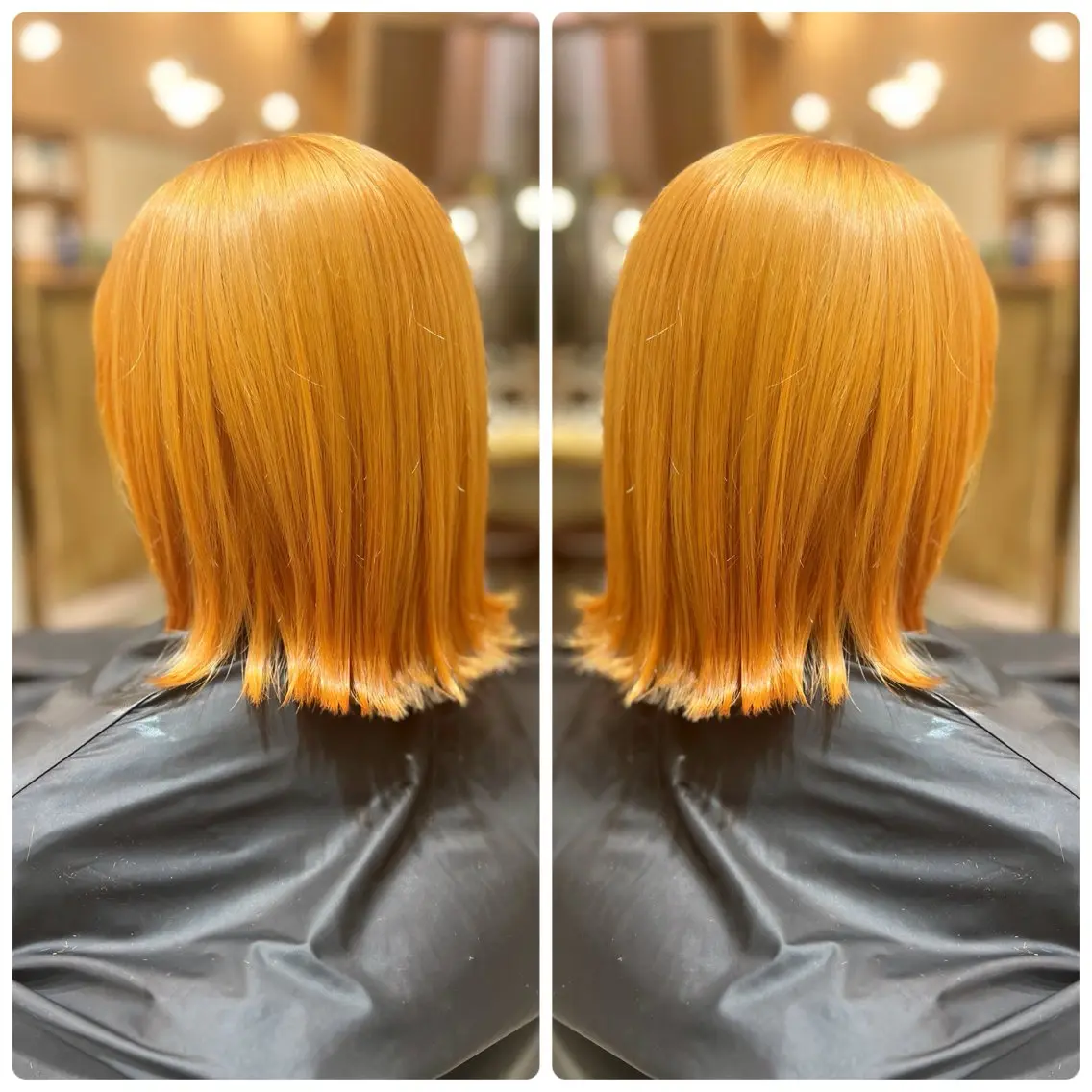 ミディアム カラー ブリーチ オレンジ ヘアカラー トリートメント 小山内 龍一郎 店長のヘアスタイル