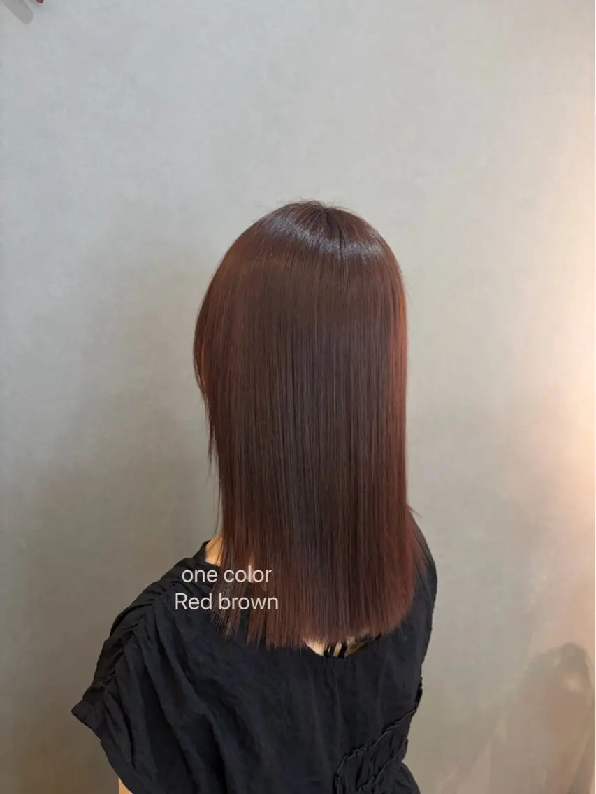 セミロング ヘアカラー hair bonitaのヘアスタイル