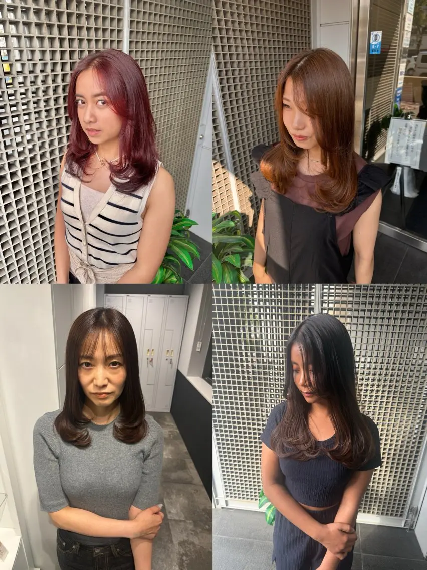 セミロング レイヤーカット 穐田 航のヘアスタイル