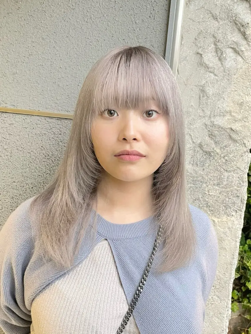 ミディアム カラー カット ヘアカラー トリートメント 柔らかカラー/ 縮毛矯正YUTO🧋のヘアスタイル