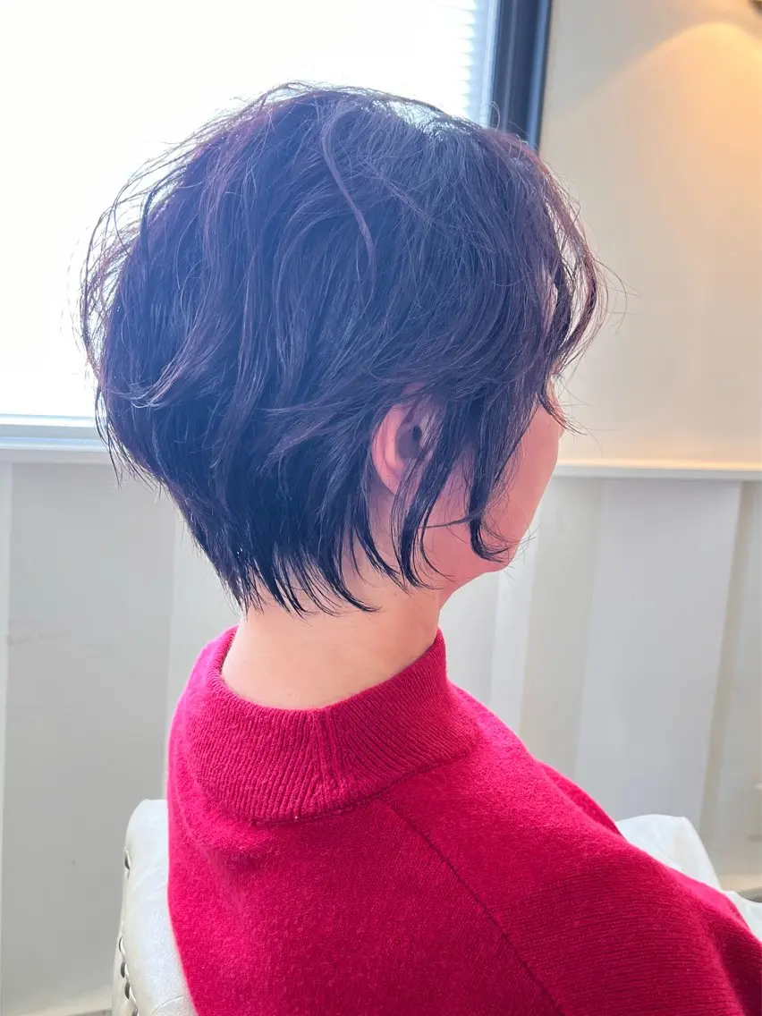 ショート カット パーマ 蟹江/ショート/ボブ パーマ/上坪あずさのヘアスタイル