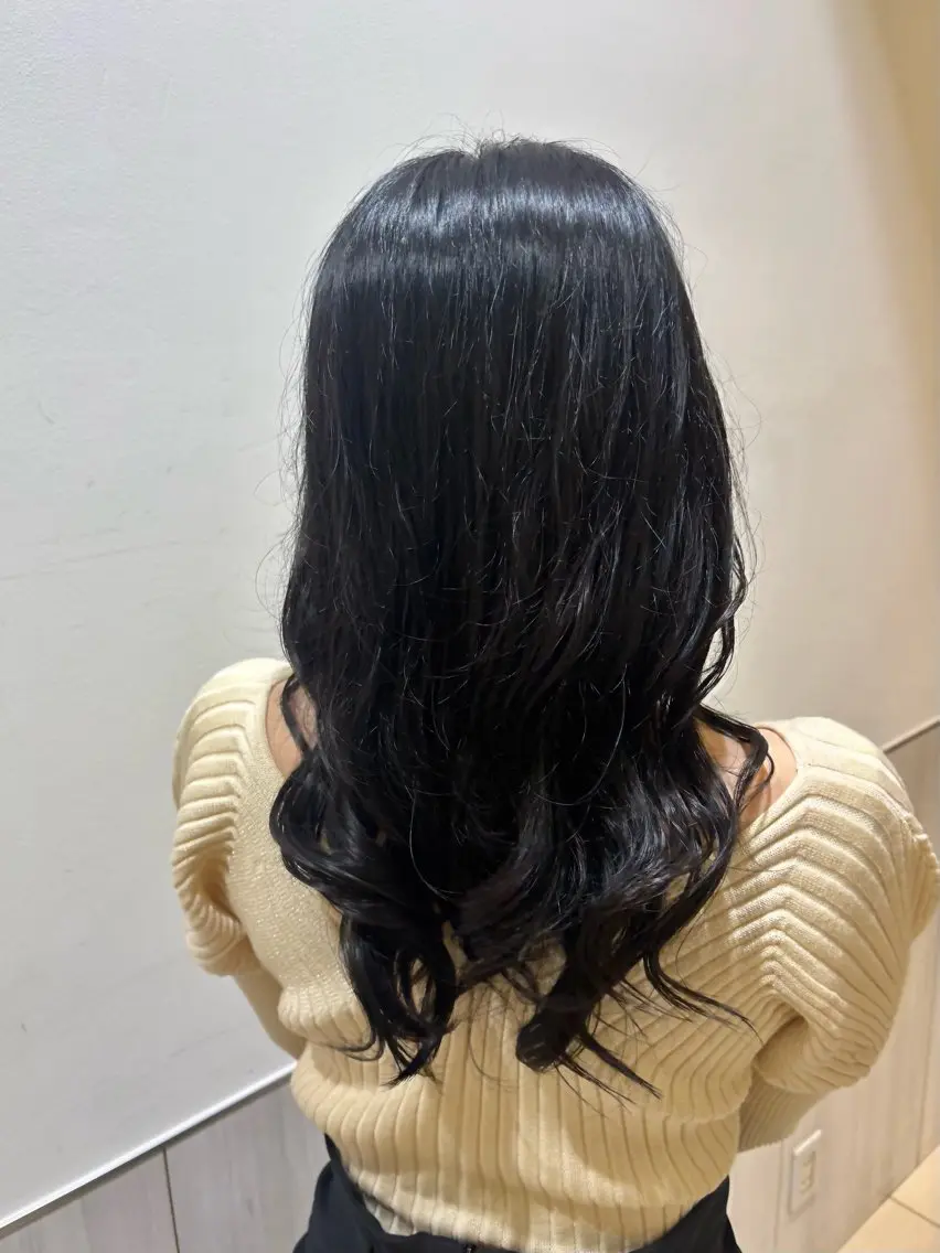 ロング パーマ カット パーマ 野口 実優のヘアスタイル