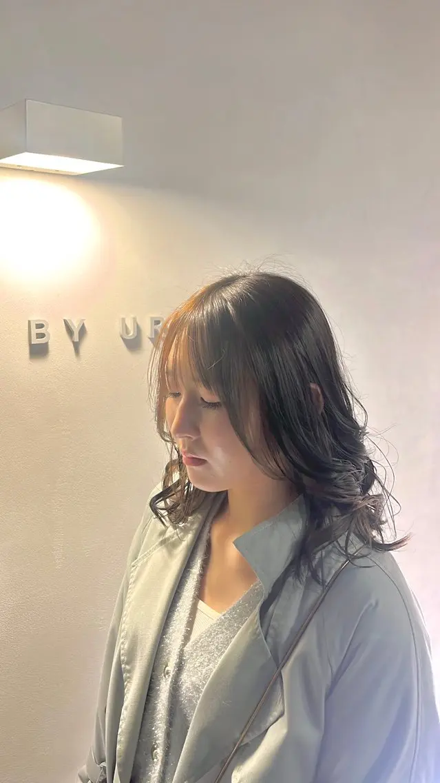 ミディアム メンズパーマ/ ハイトーン/タニザキのヘアスタイル