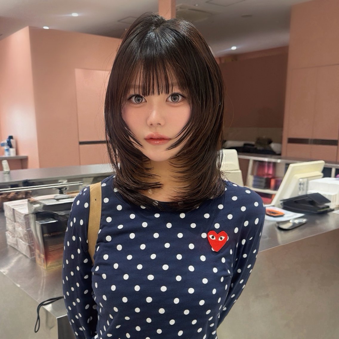 ミディアム カット トリートメント ヘッドスパ ヘアセット 🇰🇷韓国ワンホン レイヤー🎀AYUのヘアスタイル