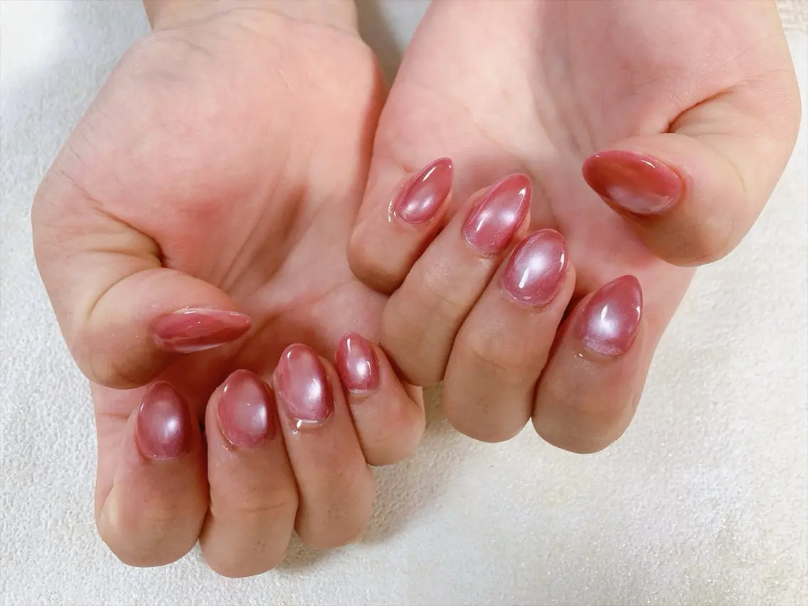 ネイル オーロラネイル フットネイル フレンチネイル ジェルネイル マグネットネイル ハンドネイル kiki nail たまプラーザのネイルデザイン