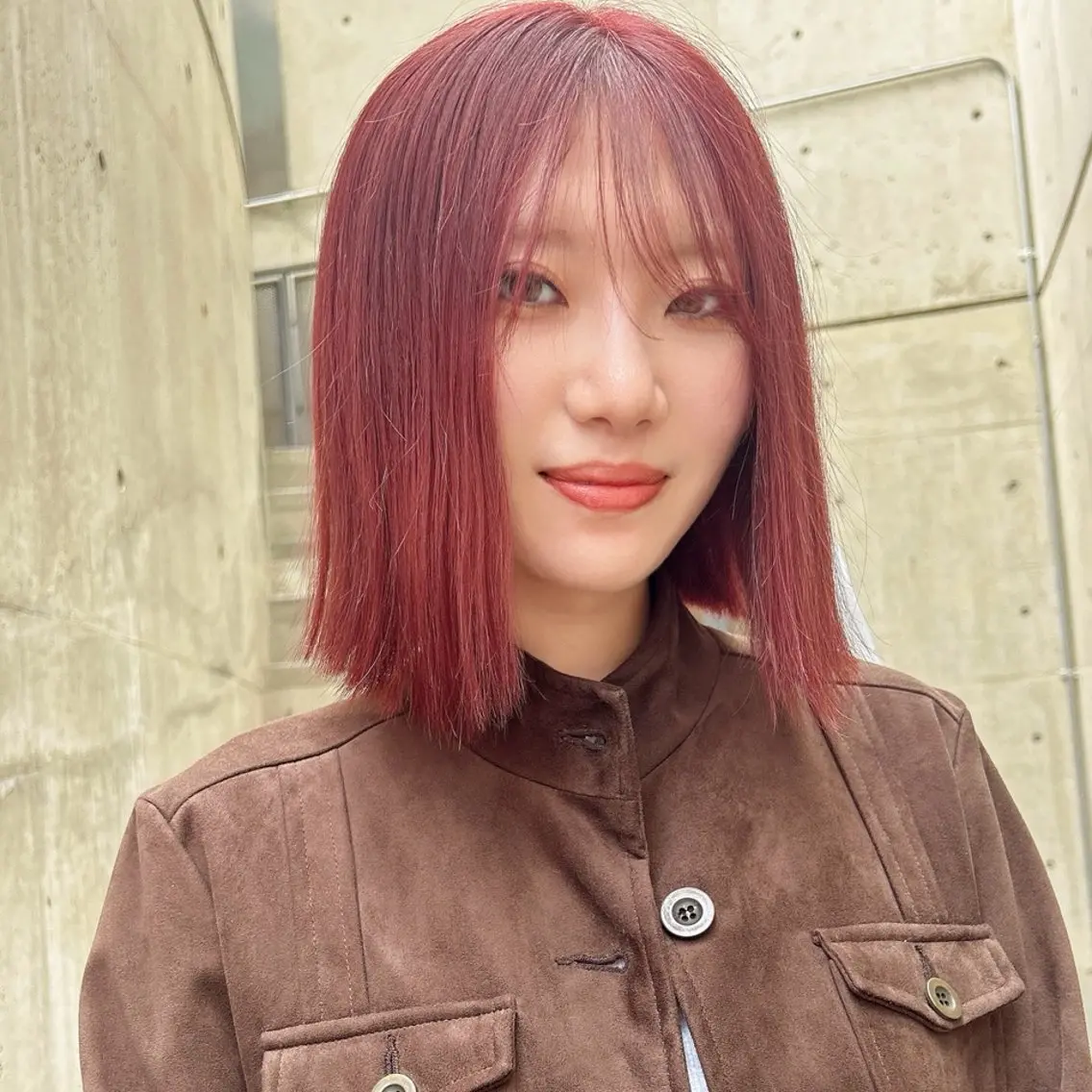 ミディアム カラー カット ヘアカラー トリートメント Acchon/心斎橋 💚ダブルカラーのヘアスタイル