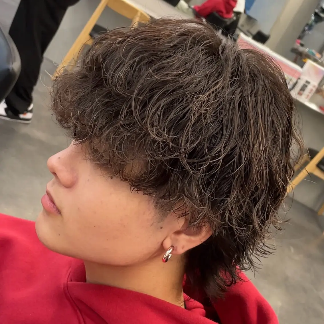 セミロング パーマ ヘアアレンジ メンズ fifth 石川 凪のヘアスタイル