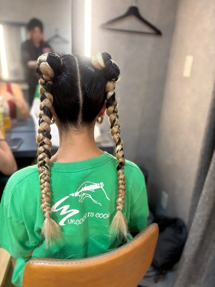 ヘアアレンジ ツインテール 三つ編み エクステ ヘアメイク スーのその他イメージ