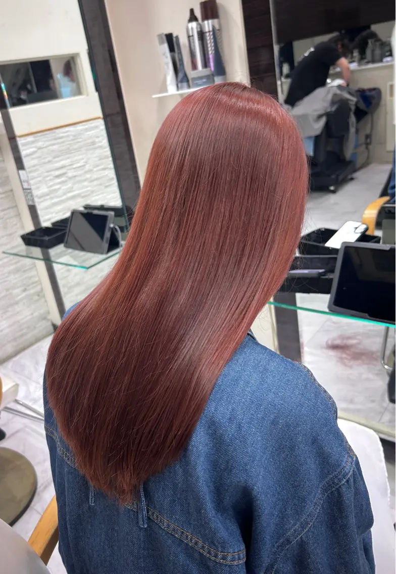 ロング カラー ブリーチ ダブルカラー ブリーチなしカラー ピンクカラー ヘアカラー トリートメント 🍊小川実里🍊 /カラーレイヤーのヘアスタイル