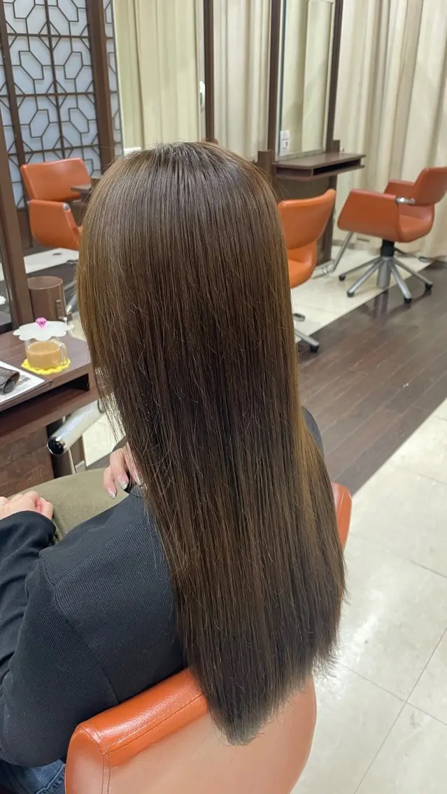 ロング カラー ベージュカラー オリーブベージュ オリーブカラー ヘアカラー 🤍透明感カラー🤍 ひしき るなのヘアスタイル