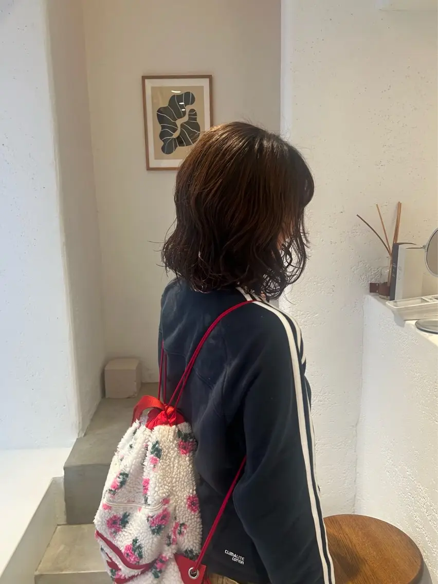 ミディアム パーマ ミディアムパーマ iwami rena /Nary河原町のヘアスタイル
