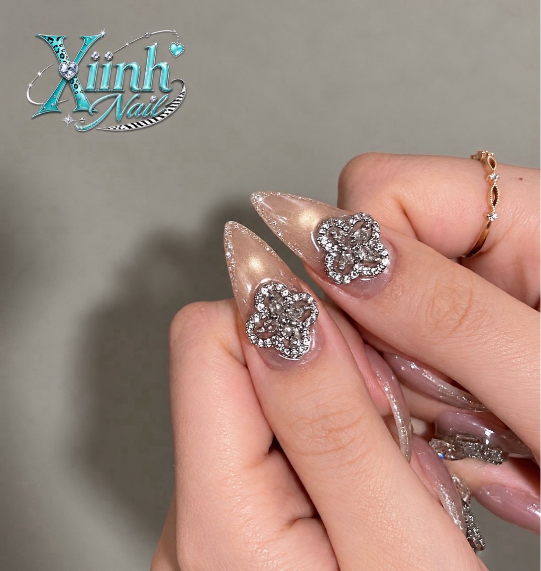 ネイル チークネイル 桜ネイル 長さ出し フットネイル ジェルネイル ハンドネイル XIINH NAIL SALONのネイルデザイン