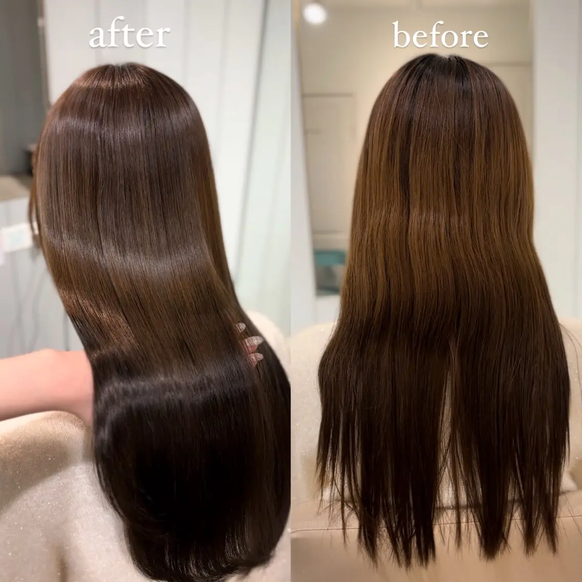 カラー ヘアカラー 縮毛矯正 トリートメント 縮毛矯正／レイヤー／ 髪質改善／海月のヘアスタイル