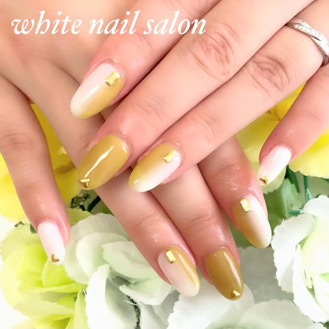 ネイル アートネイル フレンチネイル ジェルネイル ハードジェル 持ち込み ハンドネイル white nail salonのネイルデザイン
