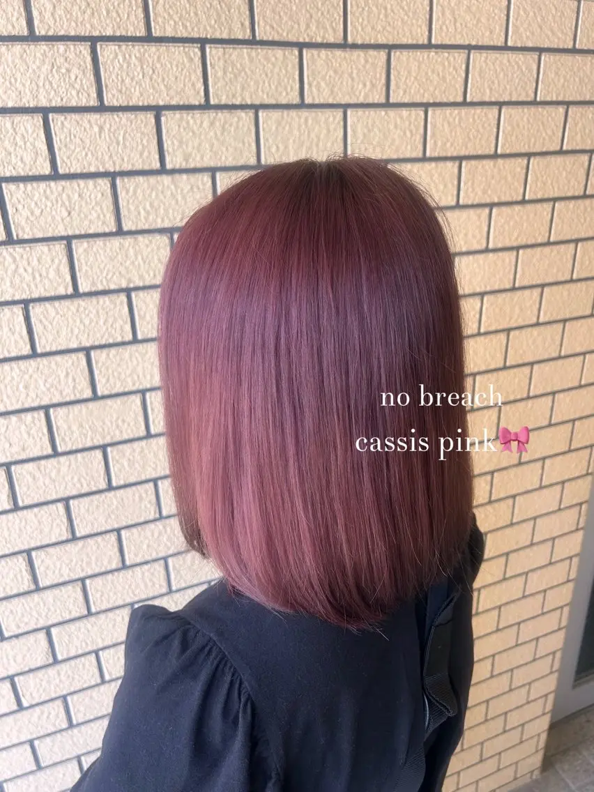 ミディアム カット ヘアカラー 骨格/顔型/伏見/ 佐藤 里菜のヘアスタイル