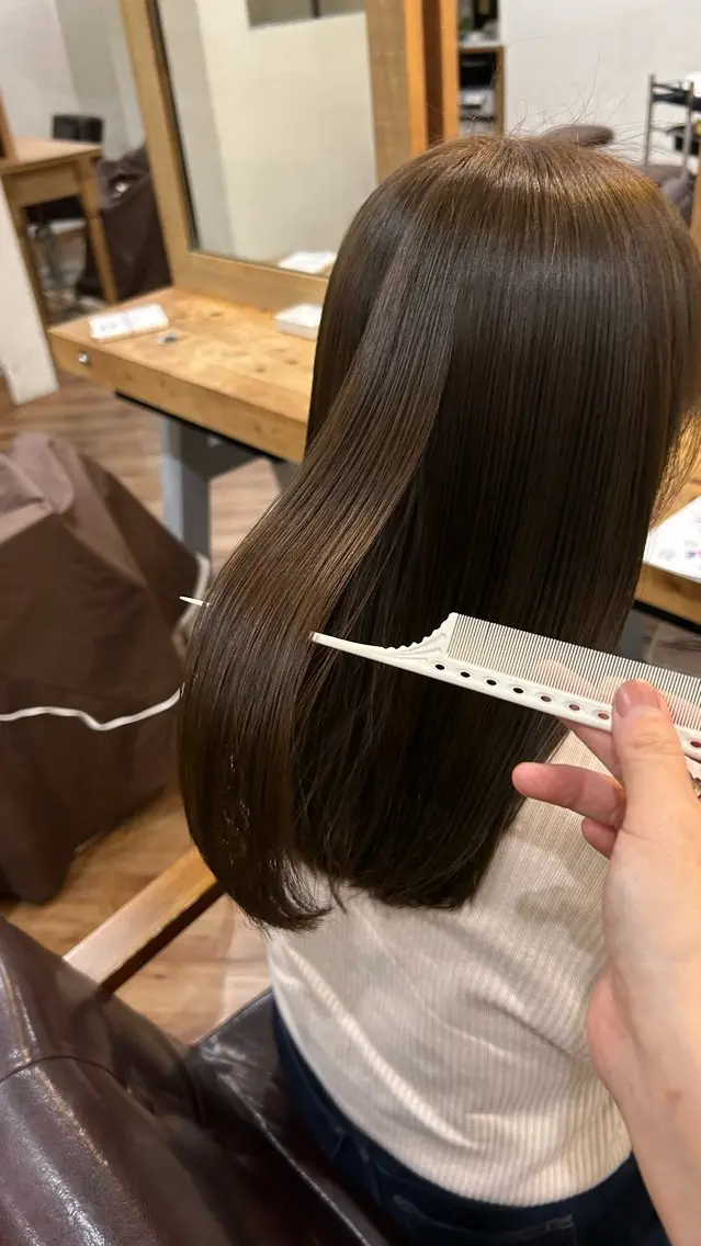 ロング 髪質改善 トリートメント カット トリートメント 河田 日和のヘアスタイル