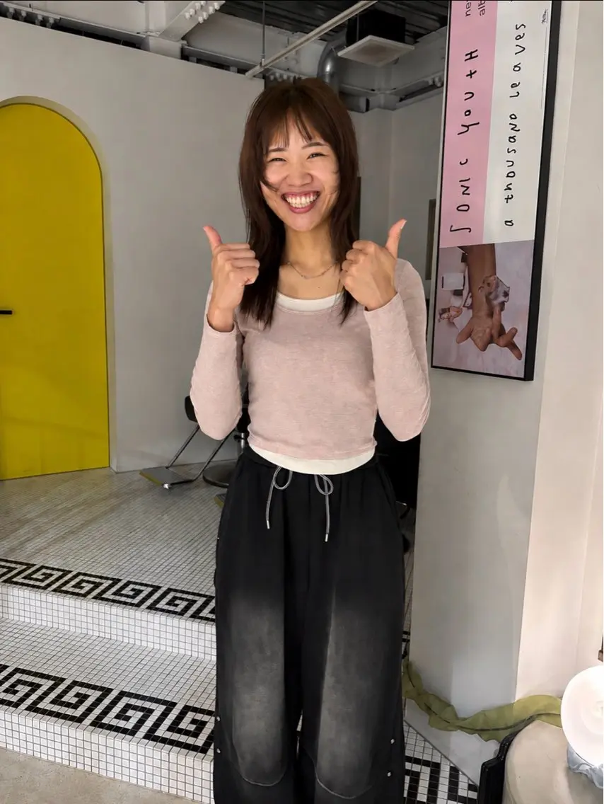 セミロング カラー カット ヘアカラー トリートメント 田中 隼斗のヘアスタイル