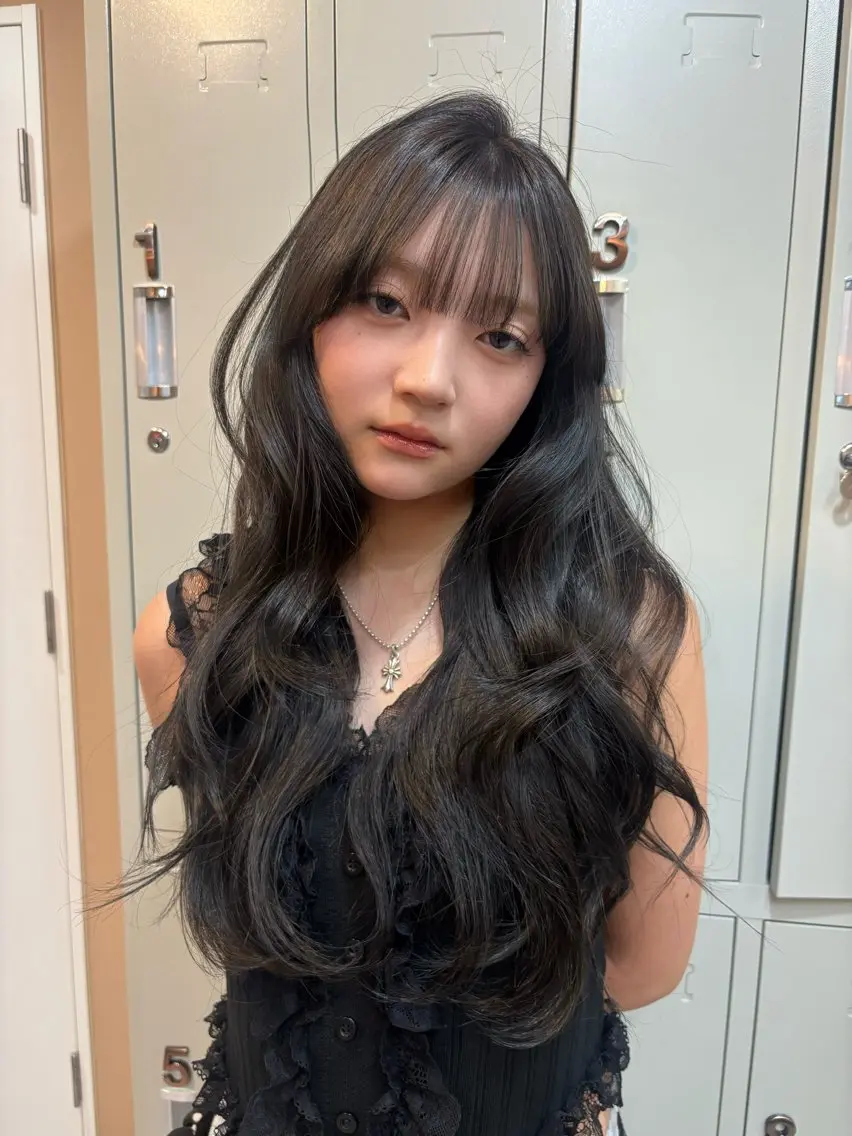 ロング ヘアカラー ココロ♩ハイトーン/ 暖色  大名博多のヘアスタイル