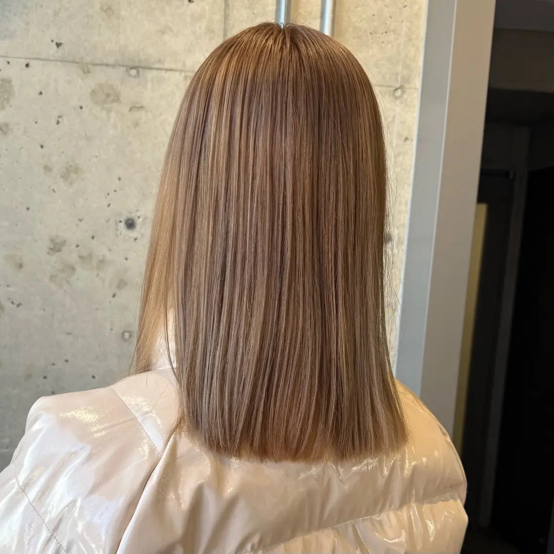 セミロング カラー カット ヘアカラー トリートメント 柔め透明感血色カラー 暖色/レイヤー/ゆいのヘアスタイル