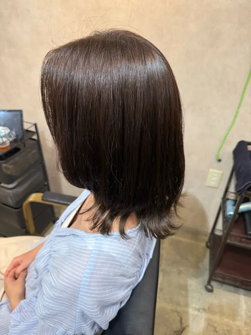 ミディアム カラー くびれヘア カット ヘアカラー maco /カラー・縮毛矯正のヘアスタイル