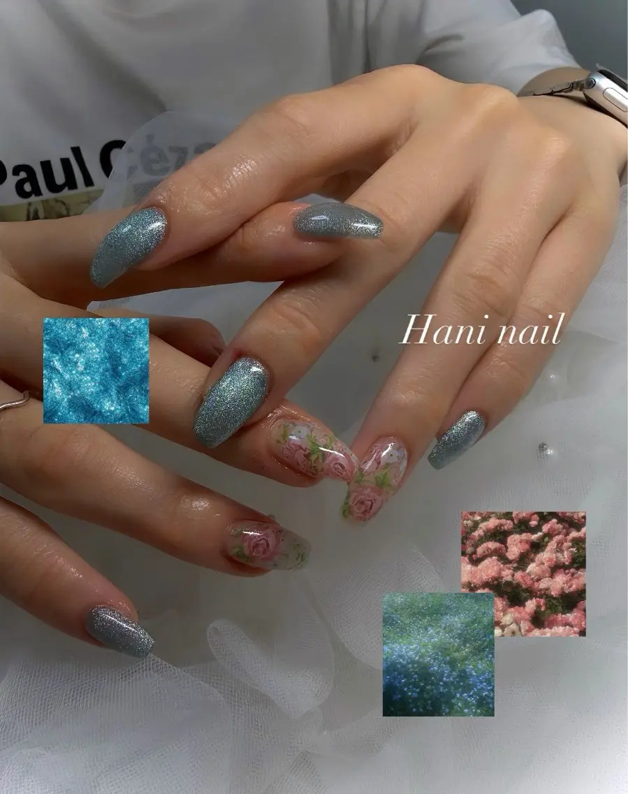 ネイル キラキラネイル 韓国ネイル ニュアンスネイル シンプルネイル ワンホンネイル フットネイル Hani nailのネイルデザイン