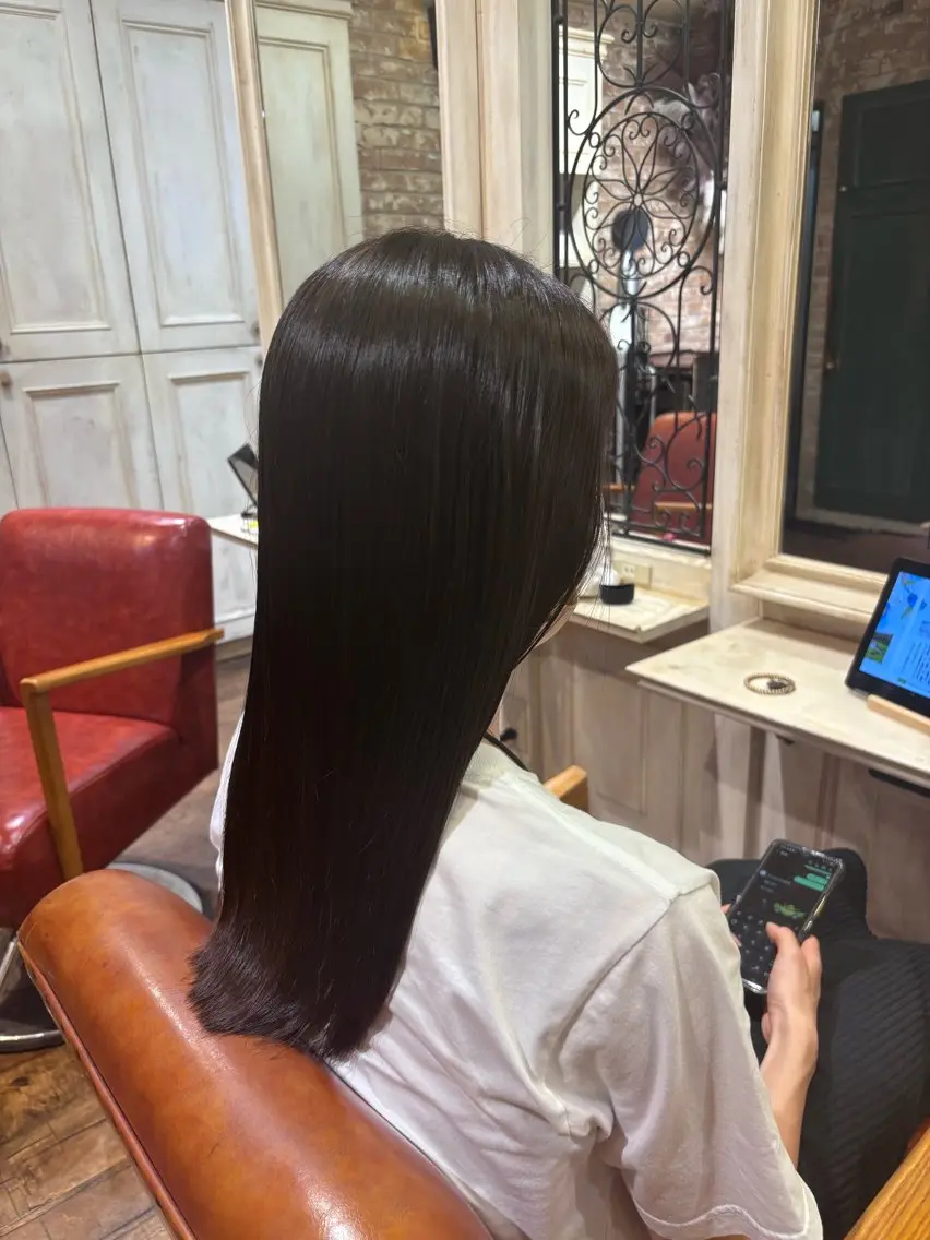 セミロング カット 縮毛矯正 田尾 凌雅のヘアスタイル