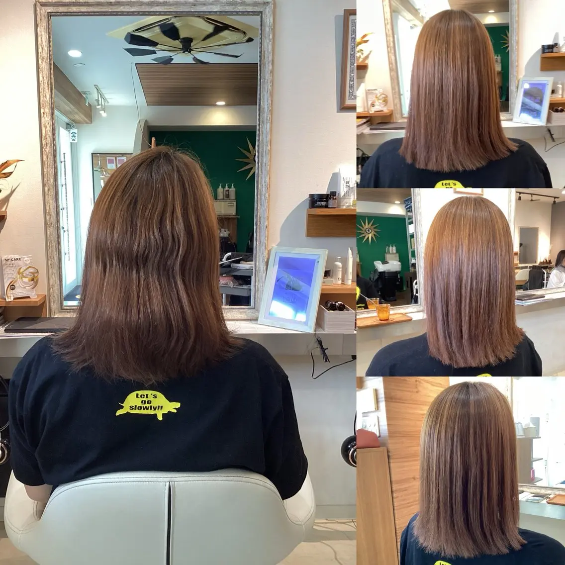 ミディアム 髪質改善 似合わせカット カット 縮毛矯正 hair bonitaのヘアスタイル