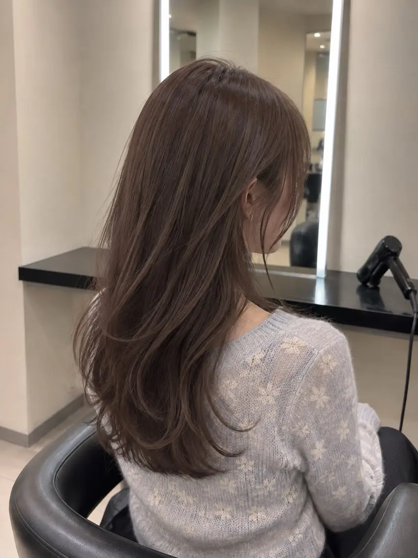 ミディアム カラー ブラウンカラー トリートメント 🌈ウルトワ水素 髪質改善naru🌈のヘアスタイル