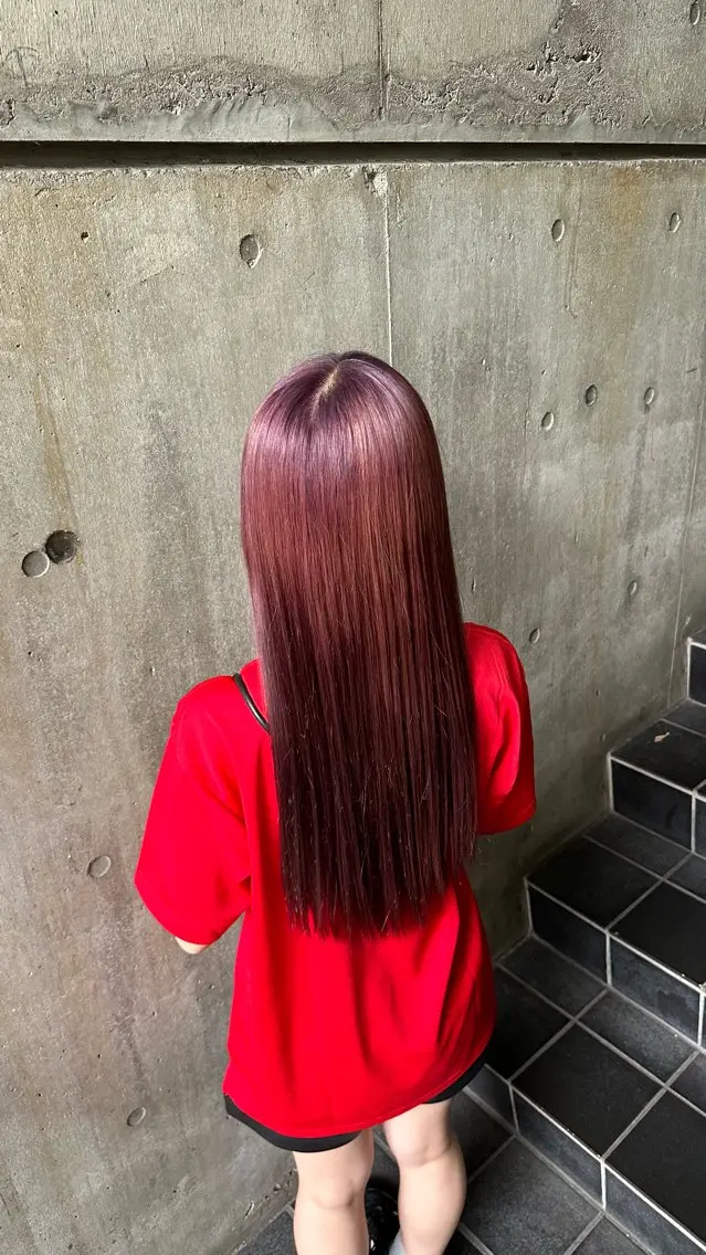 ロング カラー ラベンダーカラー 五十嵐 圭音のヘアスタイル