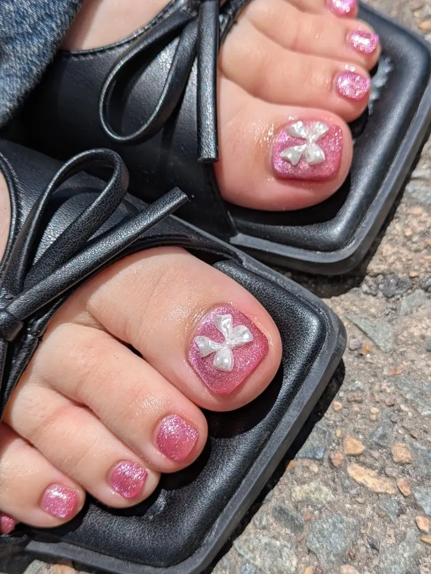 【フットネイル】ワンカラー🍒の写真