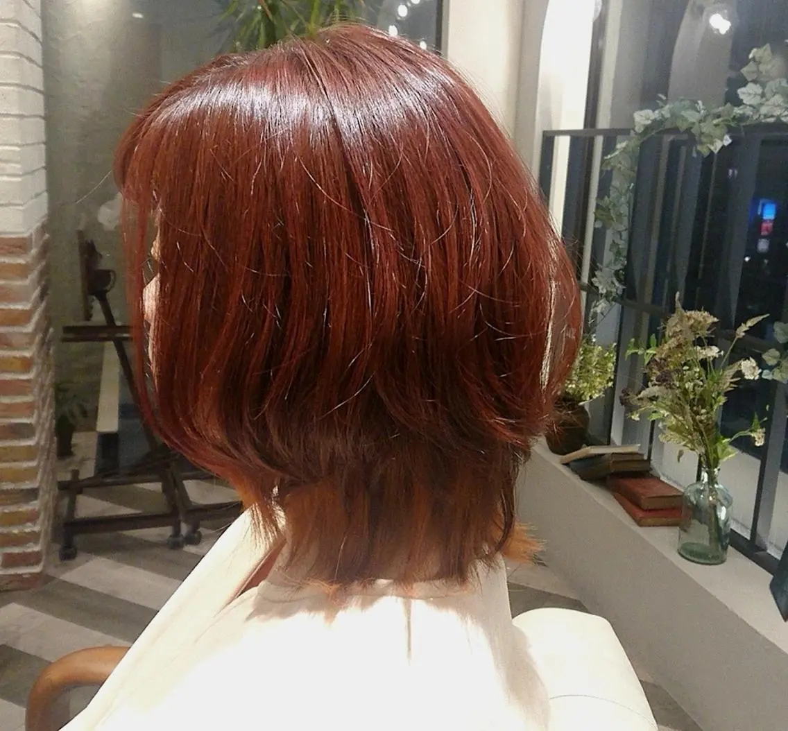 ショート ウルフカット ヘアカラー トリートメント 渡辺 康行のヘアスタイル