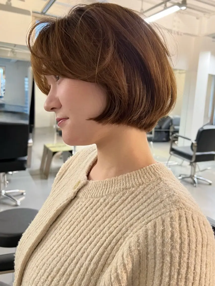 ショート カラー ブリーチ ブラウンカラー ブリーチなしカラー ボブ ショートヘア カット ヘアカラー sakoda shunkiのヘアスタイル