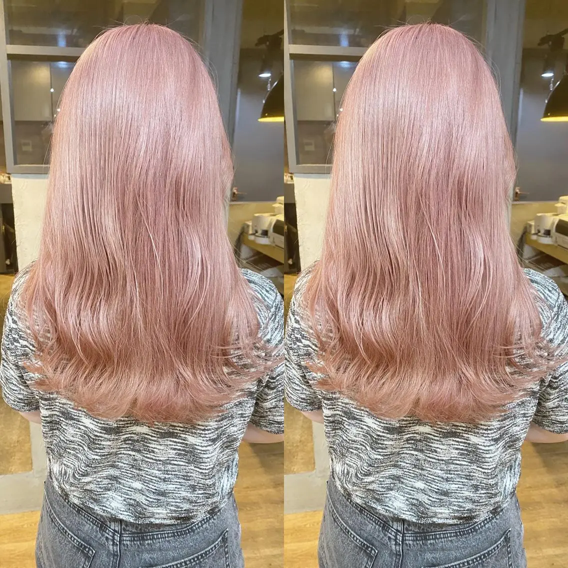 セミロング カラー カット ヘアカラー トリートメント yoriダブルカラー 代表すがわらのヘアスタイル