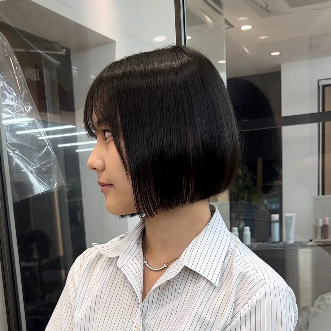 ミディアム ボブ 髪質改善 似合わせカット カット トリートメント 爽太/韓国/縮毛矯正 レイヤー/メンズのヘアスタイル