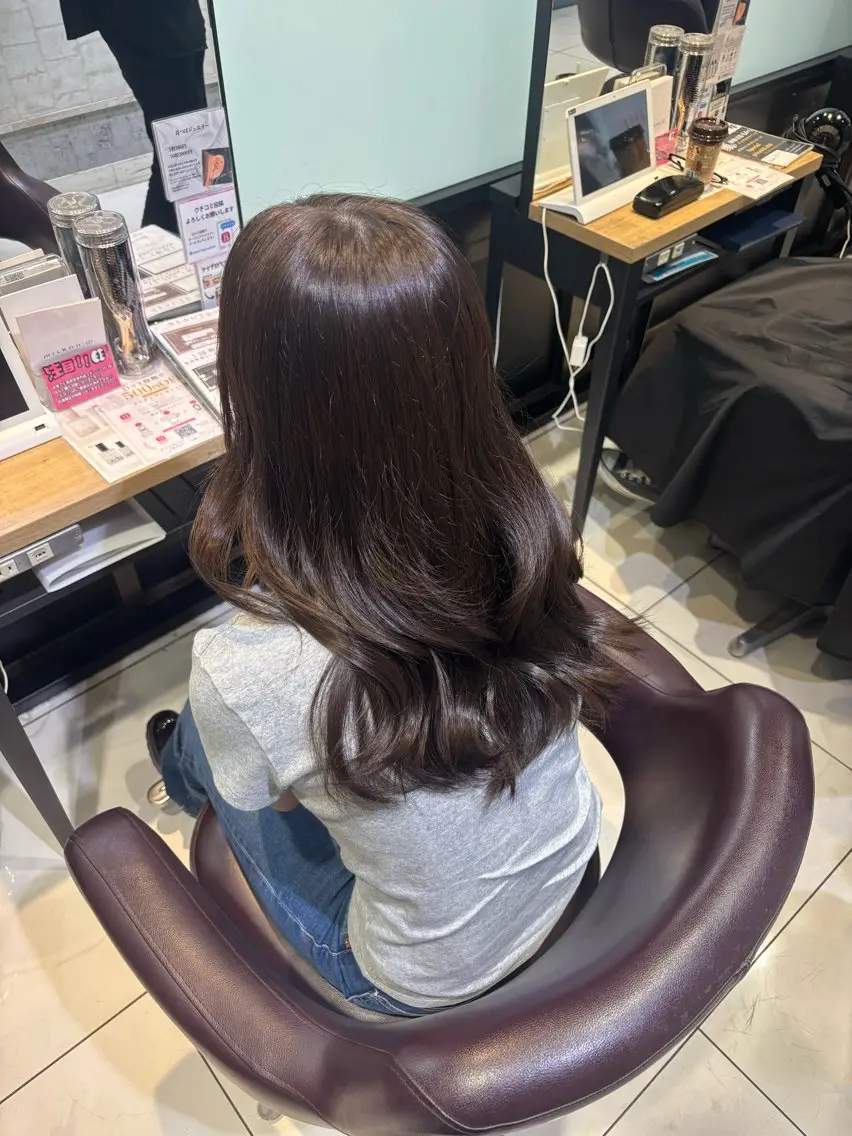 セミロング カラー ヘアカラー 透明感ダブルカラー/ レイヤー💕miyuのヘアスタイル
