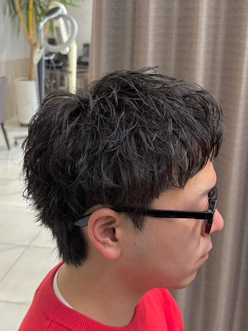 ショート パーマ メンズ カット パーマ GRANDEUR ryuのヘアスタイル