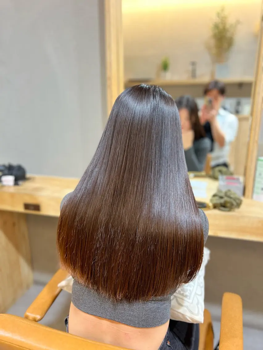 ロング 髪質改善 縮毛矯正 神戸ボブ✂️ ioe三宮/田 伸佳のヘアスタイル