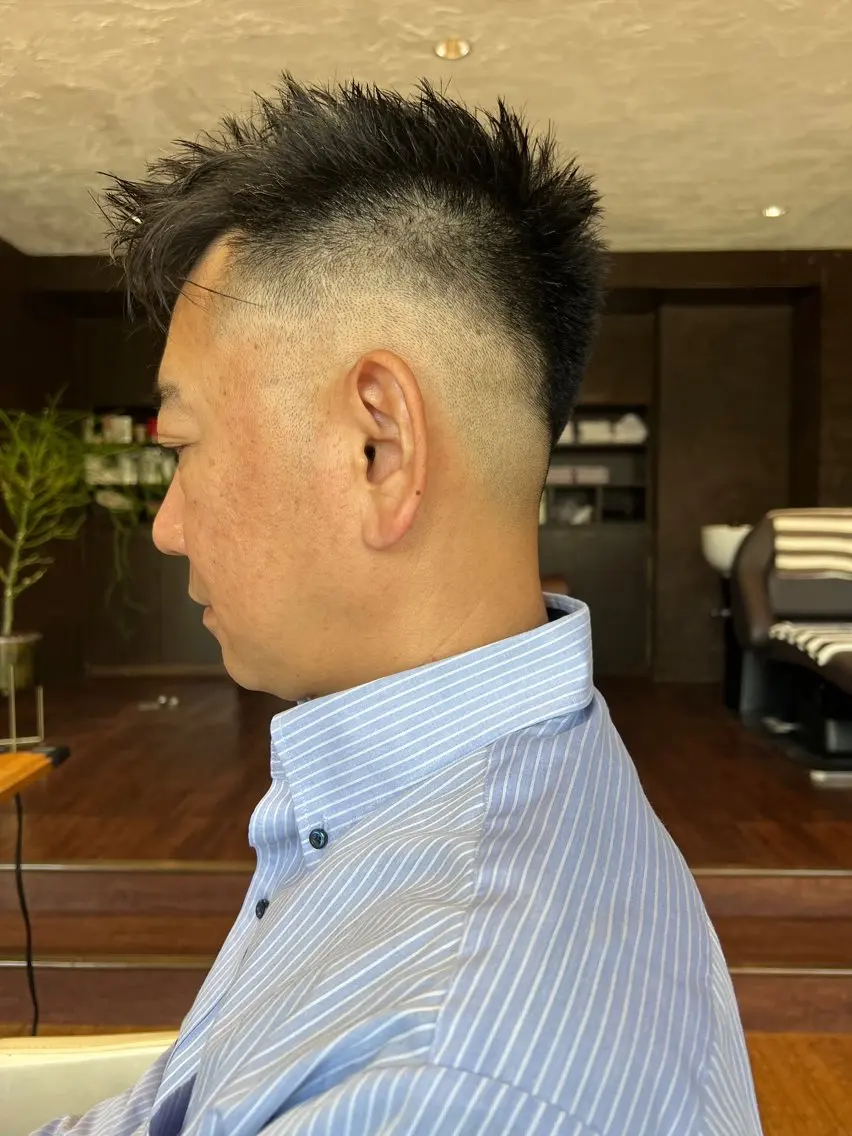 ショート メンズ 両国駅徒歩1分⭐️ アイロン仕上げのヘアスタイル