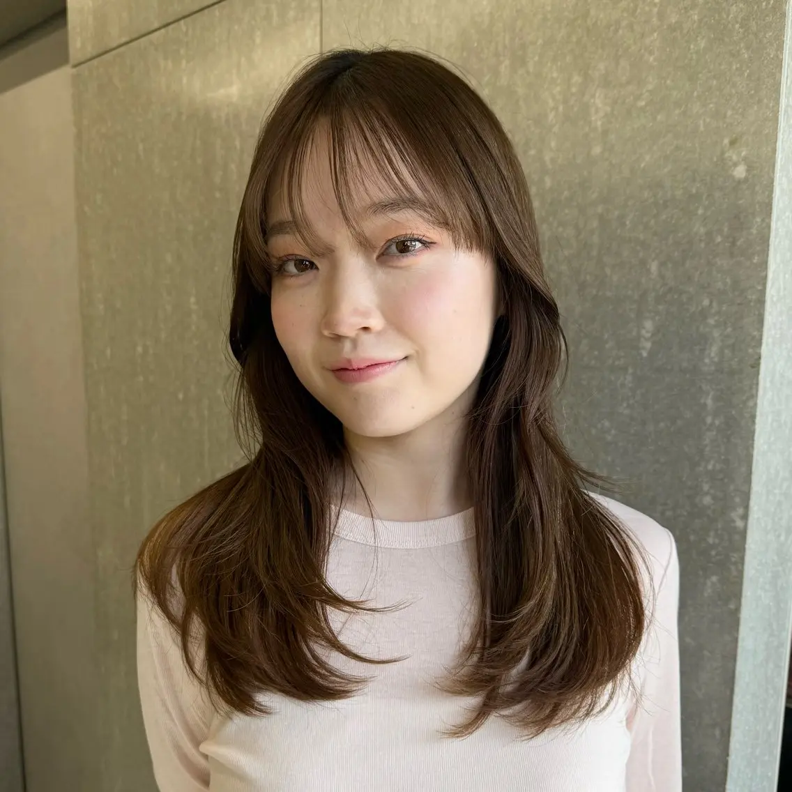 セミロング ヘアカラー トリートメント 【ハッシュ/レイヤー 】🌷NATSUKIのヘアスタイル