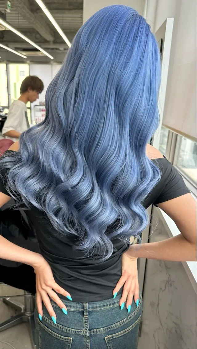 カラー ブリーチ ブルーカラー 透明感カラー ハイトーンカラー ヘアカラー ブリーチ/ハイトーン 名古屋栄 リカのヘアスタイル