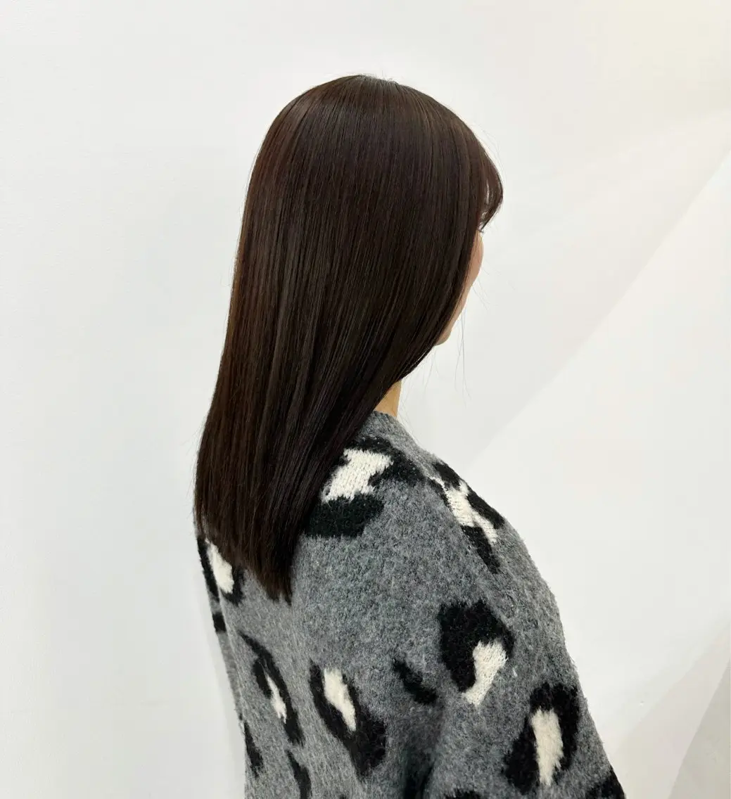 ミディアム カラー ヘアカラー トリートメント ヘアセット 顔まわりカット/艶髪 カラー✨けいとのヘアスタイル