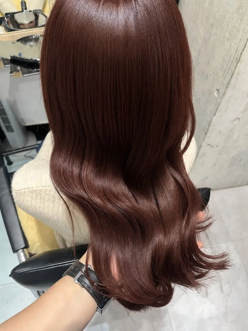 ロング カラー カット ヘアカラー トリートメント ブリーチなし 暖色カラー/井上あいのヘアスタイル