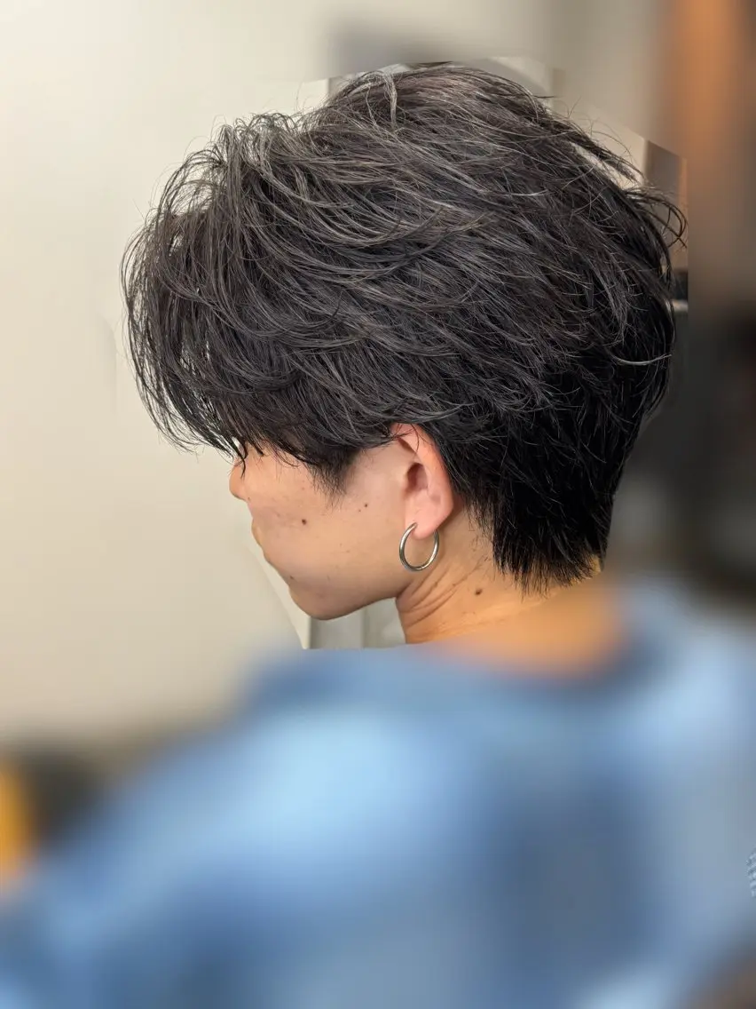 パーマ メンズ カット パーマ 大阪メンズ 美容師井上智博のヘアスタイル