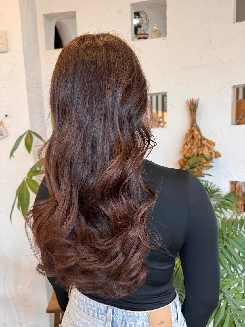 ロング カラー カット ヘアカラー ヘッドスパ 🌸小掛🌸 豊橋外国人風カラーのヘアスタイル